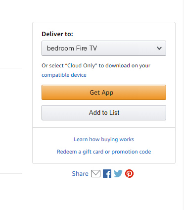 Amazon will download the Hauppauge myTV app to your FireTV box